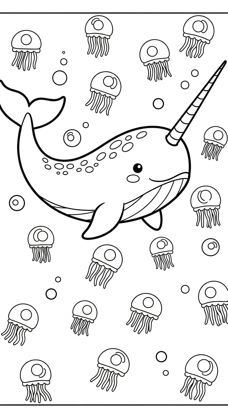 coloriage Narval en ligne 2