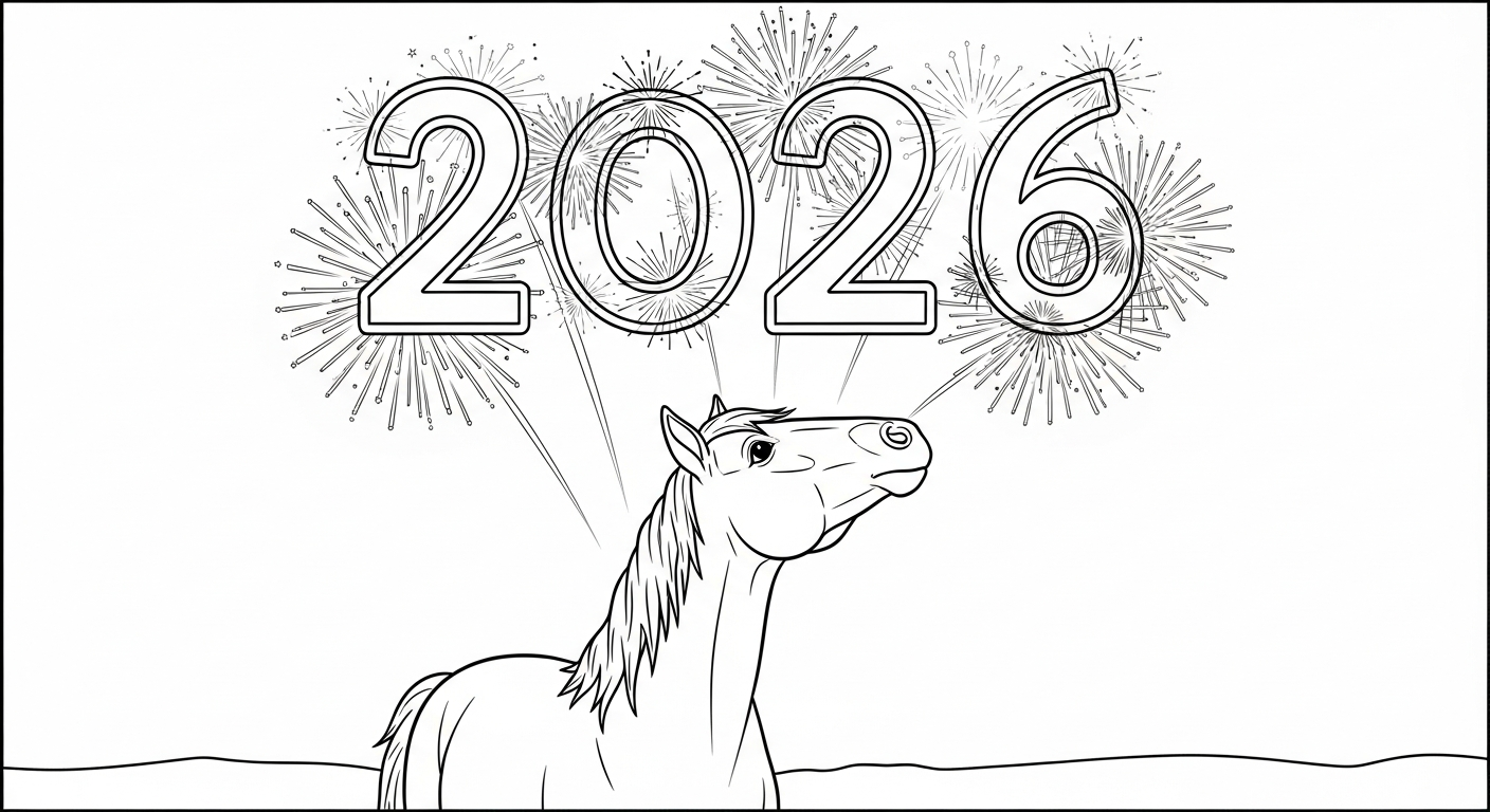 coloriage Nouvel An Chinois 2026 gratuit à imprimer