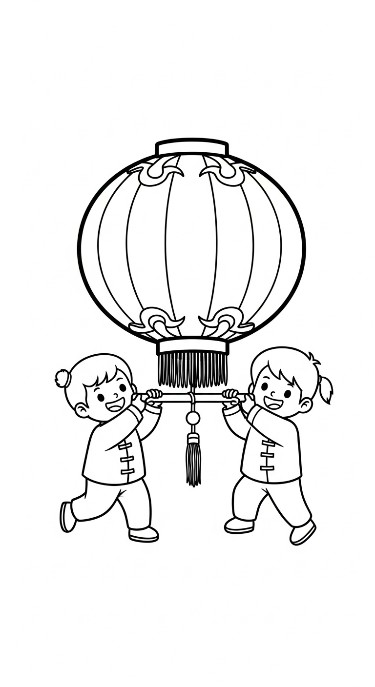 coloriage Nouvel An Chinois updated en ligne pour enfant