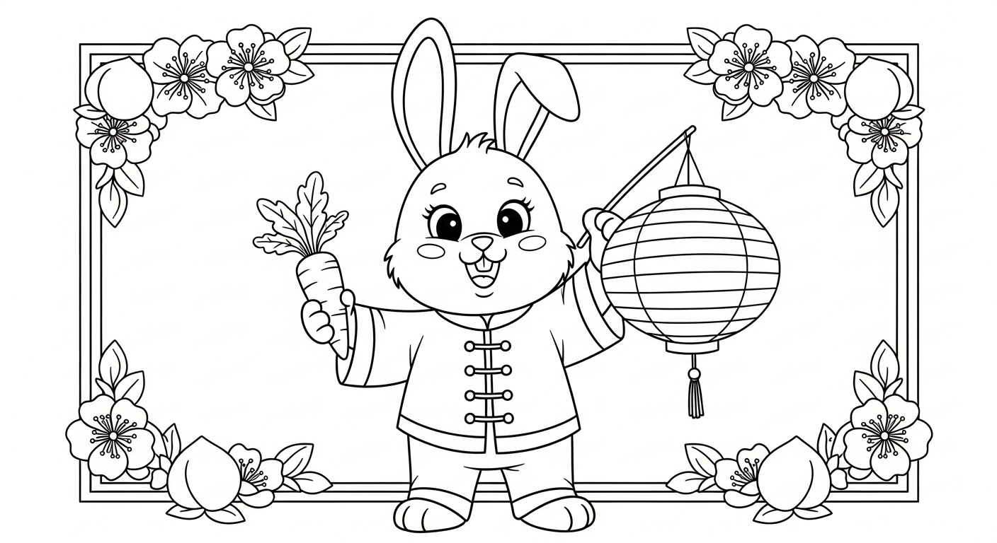 coloriage Nouvel An Chinois updated pour enfants