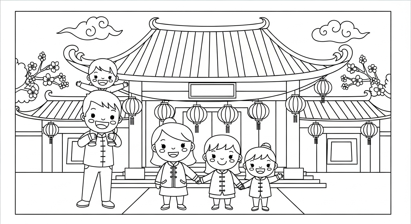 coloriage Nouvel An Chinois updated a dessiner en ligne 1