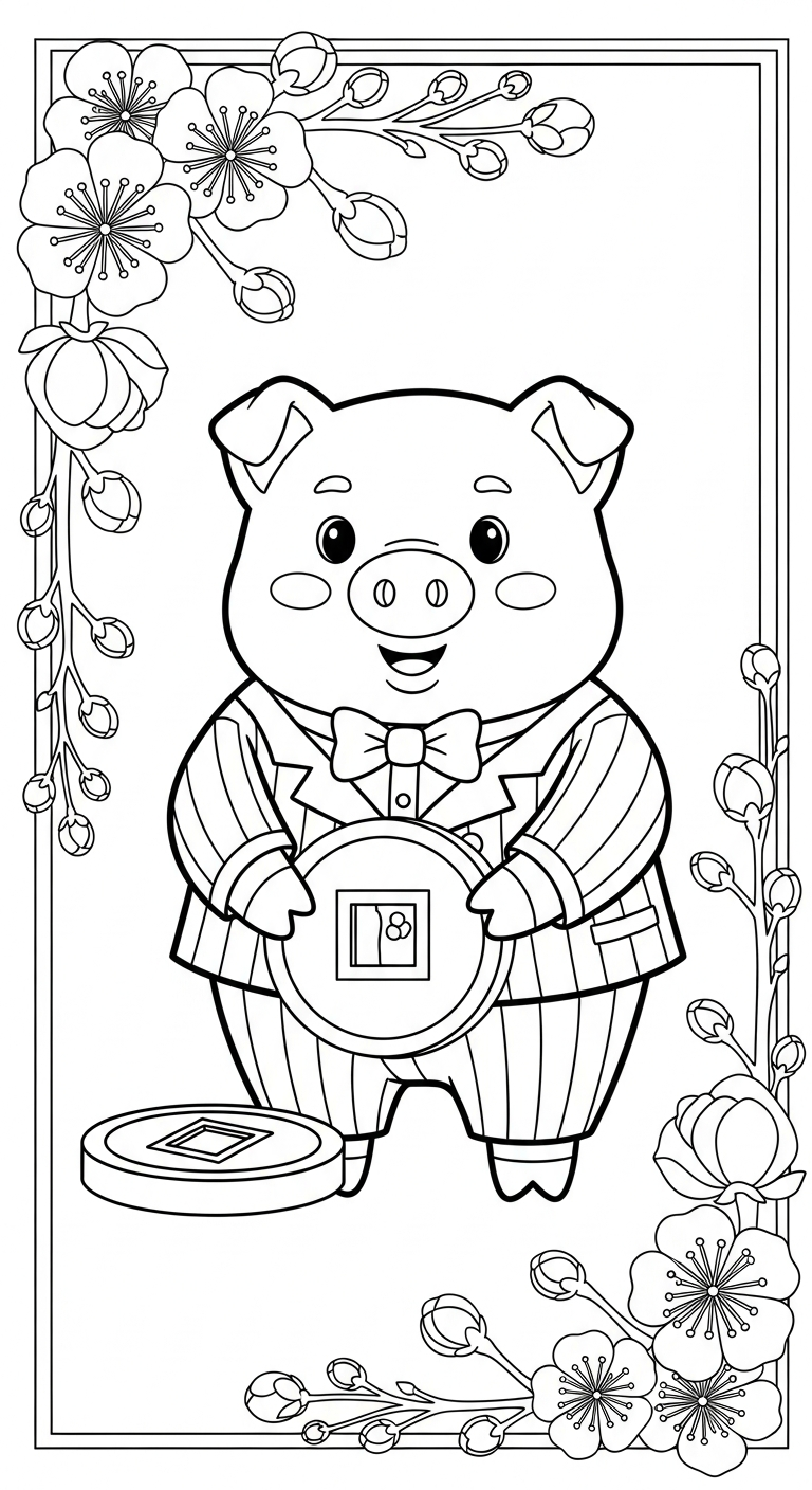 coloriage Nouvel An Chinois updated pour enfant de 10 ans