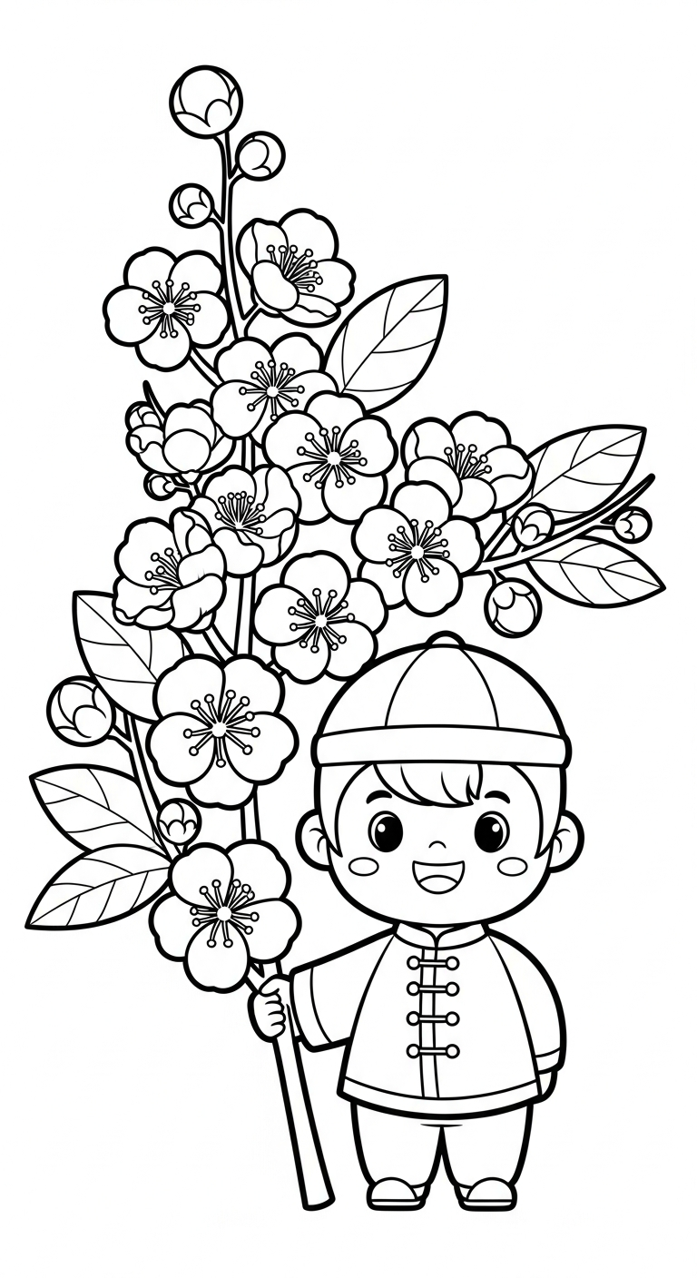 coloriage Nouvel An Chinois updated pour enfant de 3 ans 1