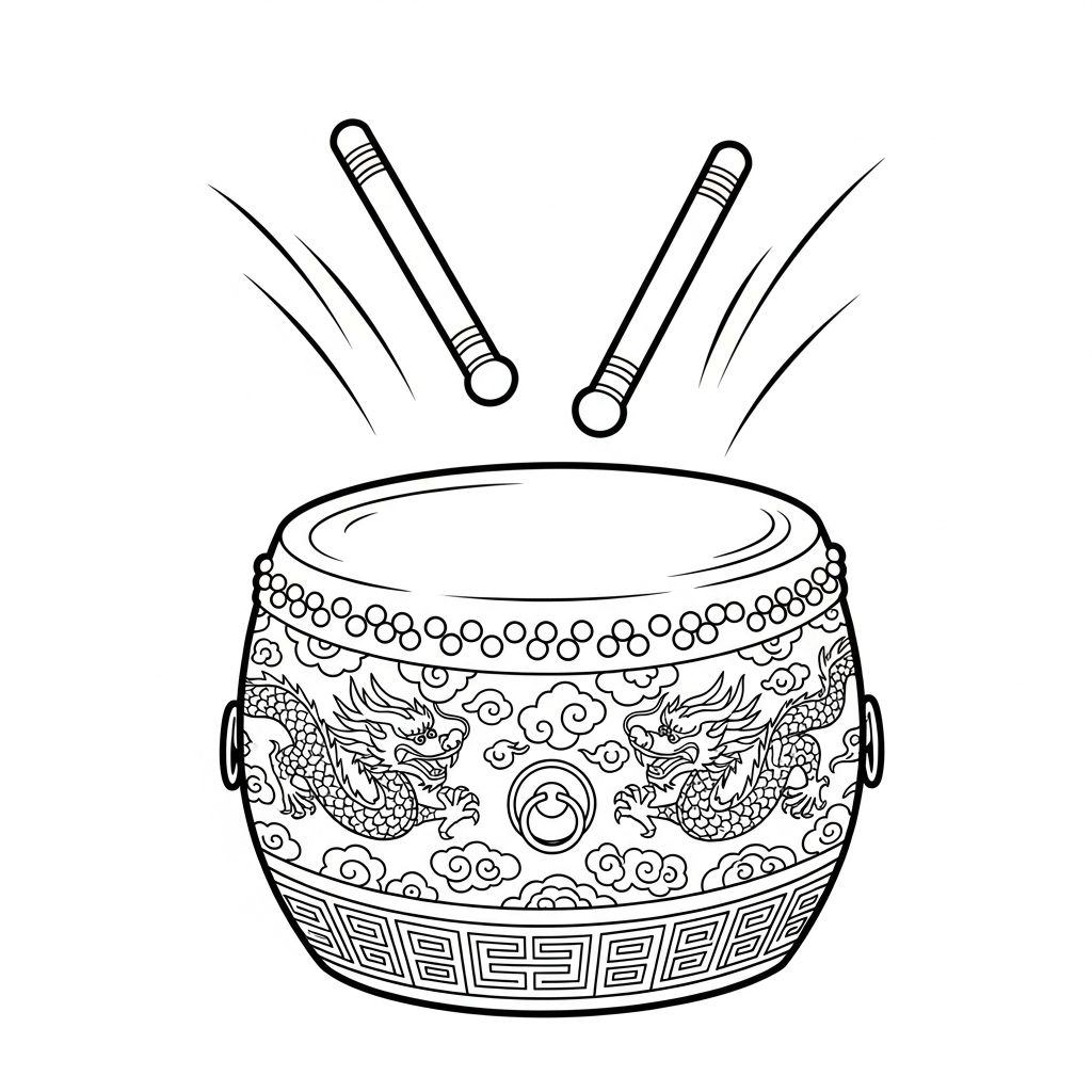 coloriage Nouvel An Chinois updated à imprimer gratuit 2