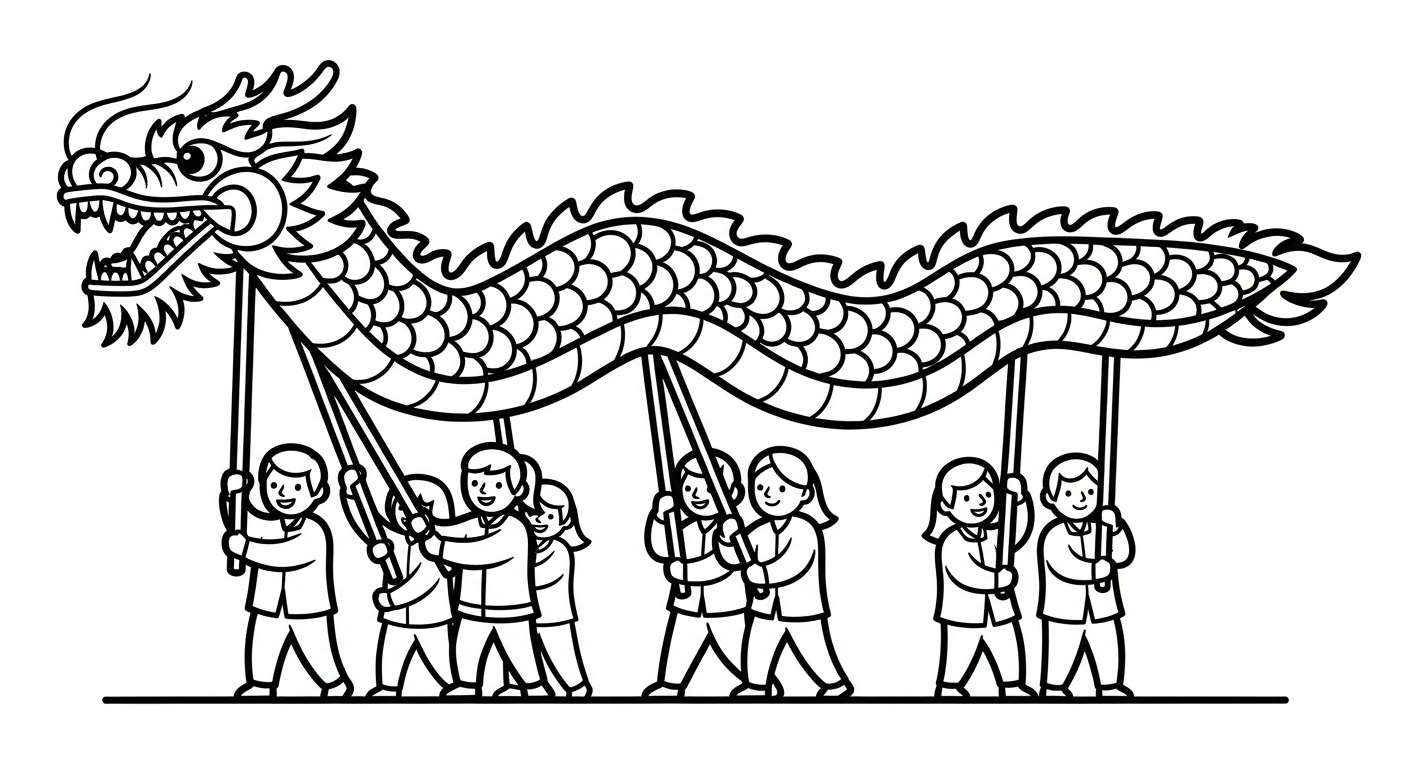 coloriage Nouvel An Chinois updated gratuit en ligne