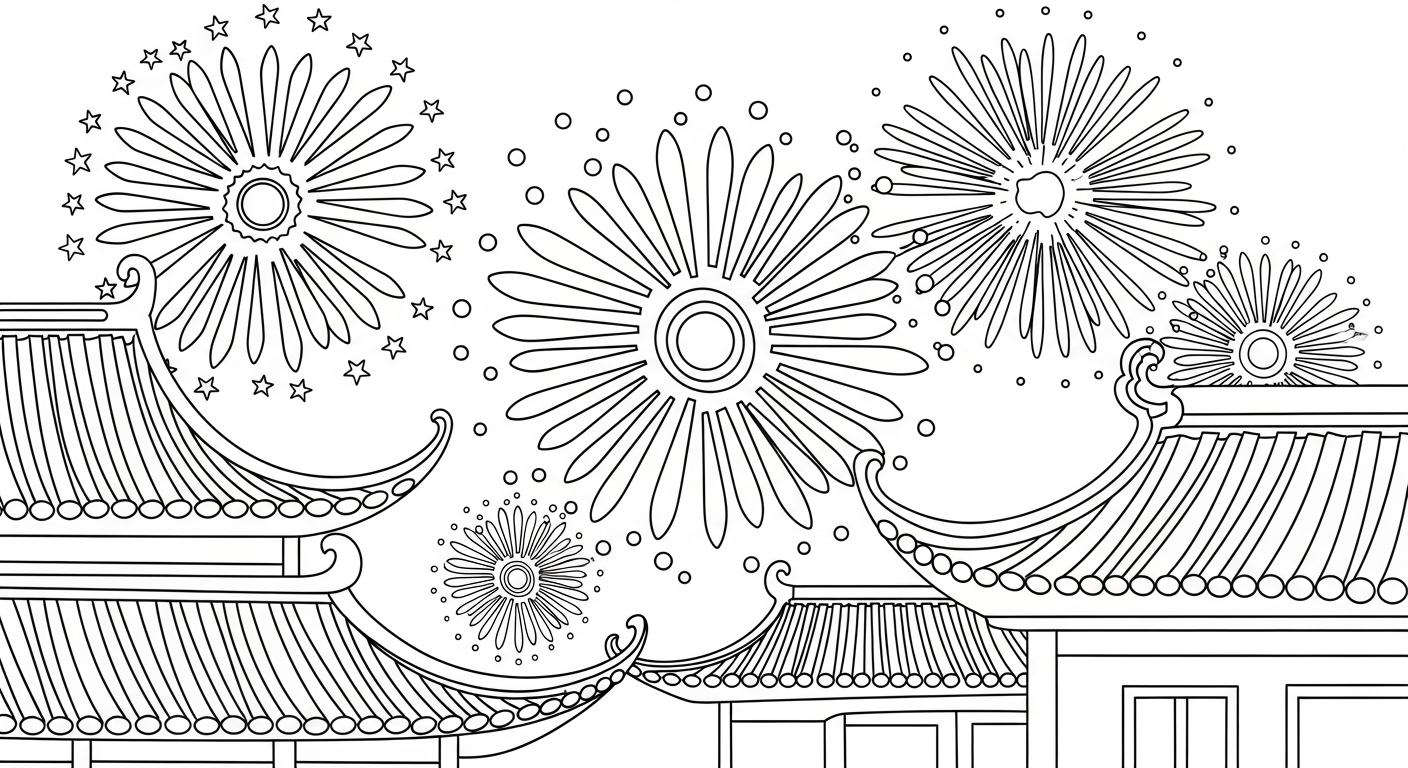coloriage Nouvel An Chinois updated a imprimer pour enfant de 4 ans
