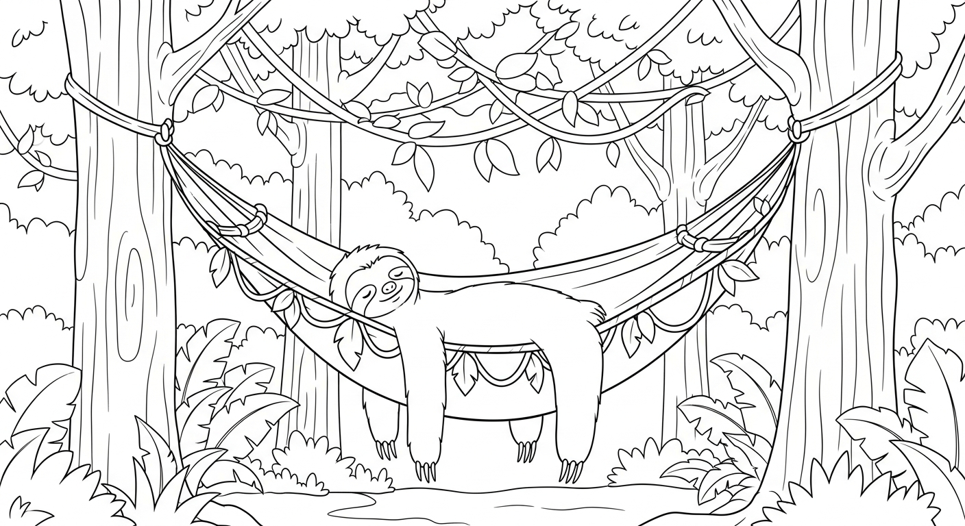 coloriage Paresseux a telecharger