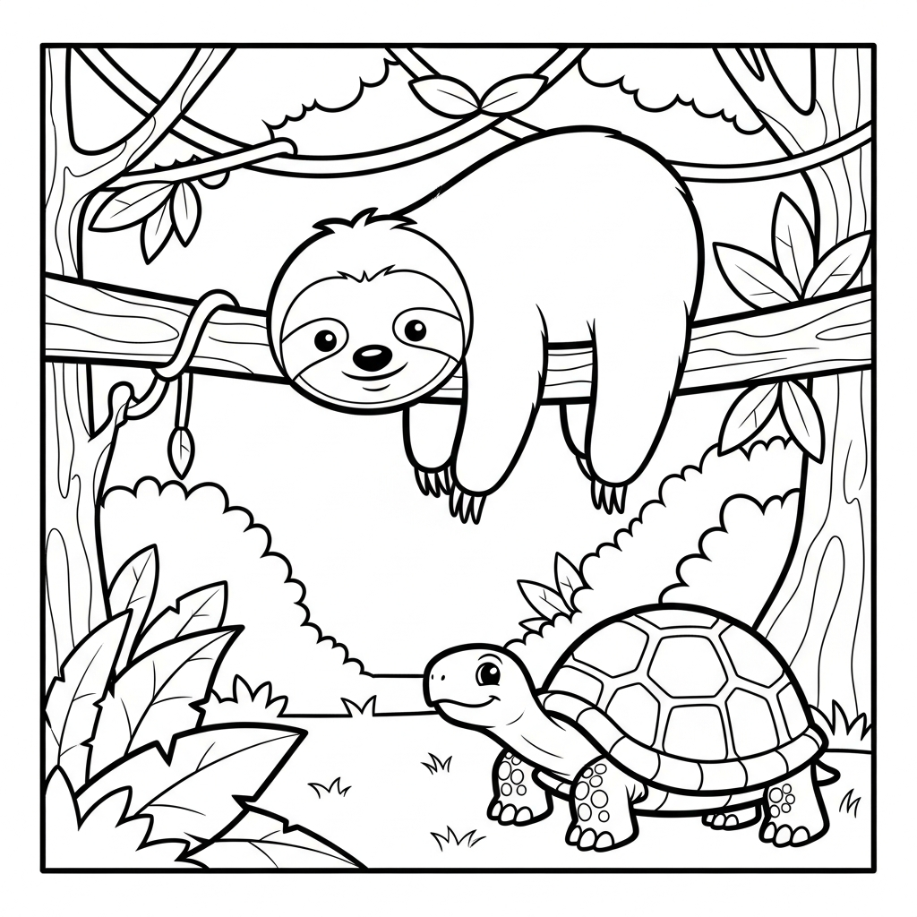 coloriage Paresseux à imprimer pdf gratuit