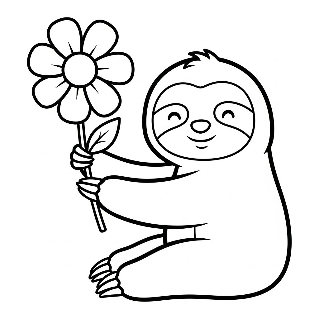 image pour coloriage Paresseux enfant