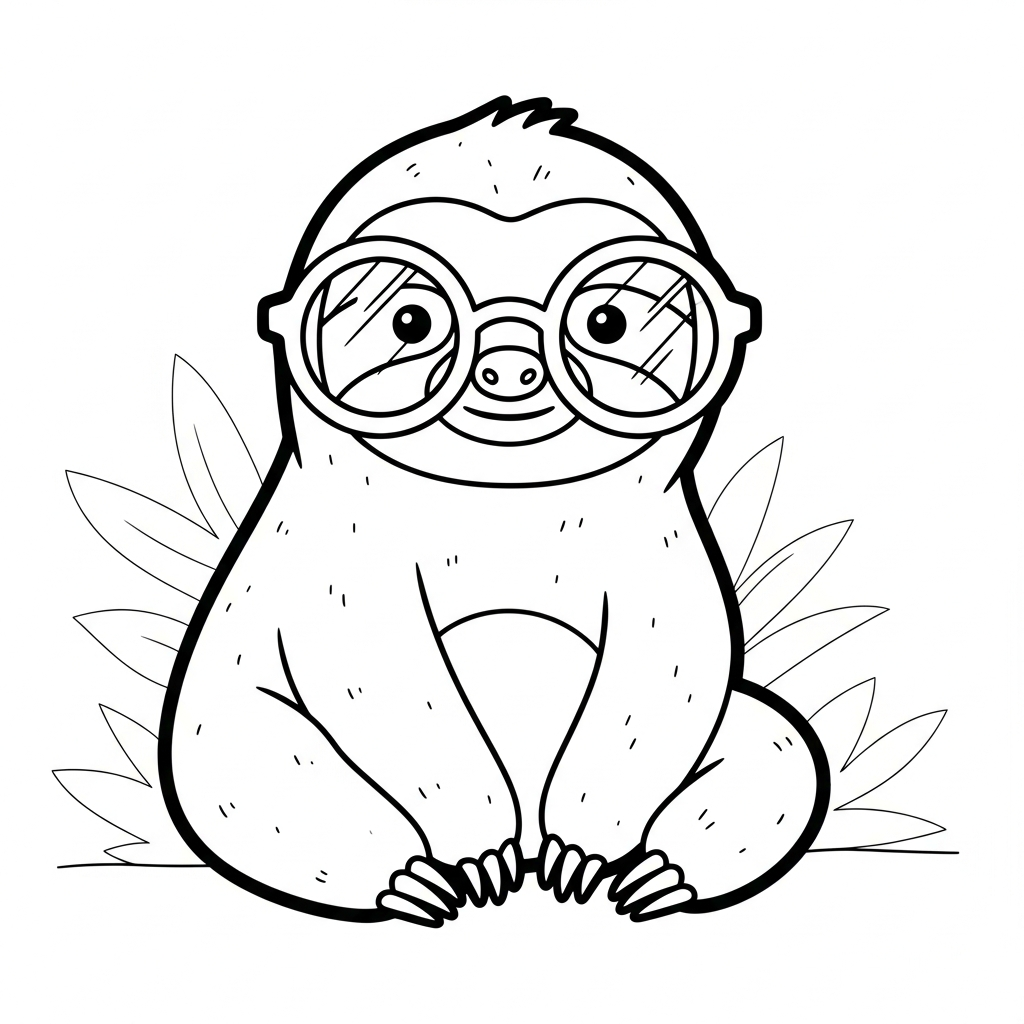 coloriage Paresseux à imprimer pour enfant de 12 ans 1