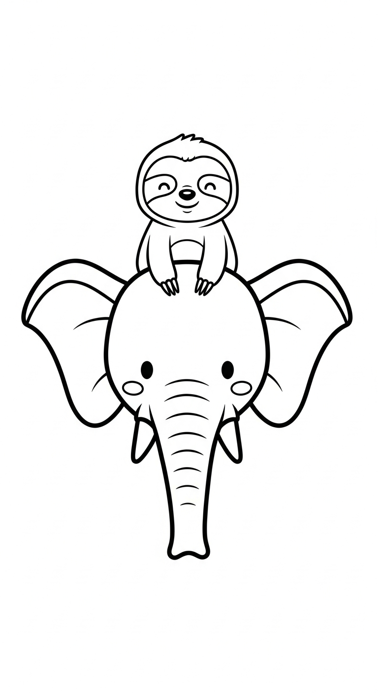 coloriage Paresseux pour enfant de à imprimer