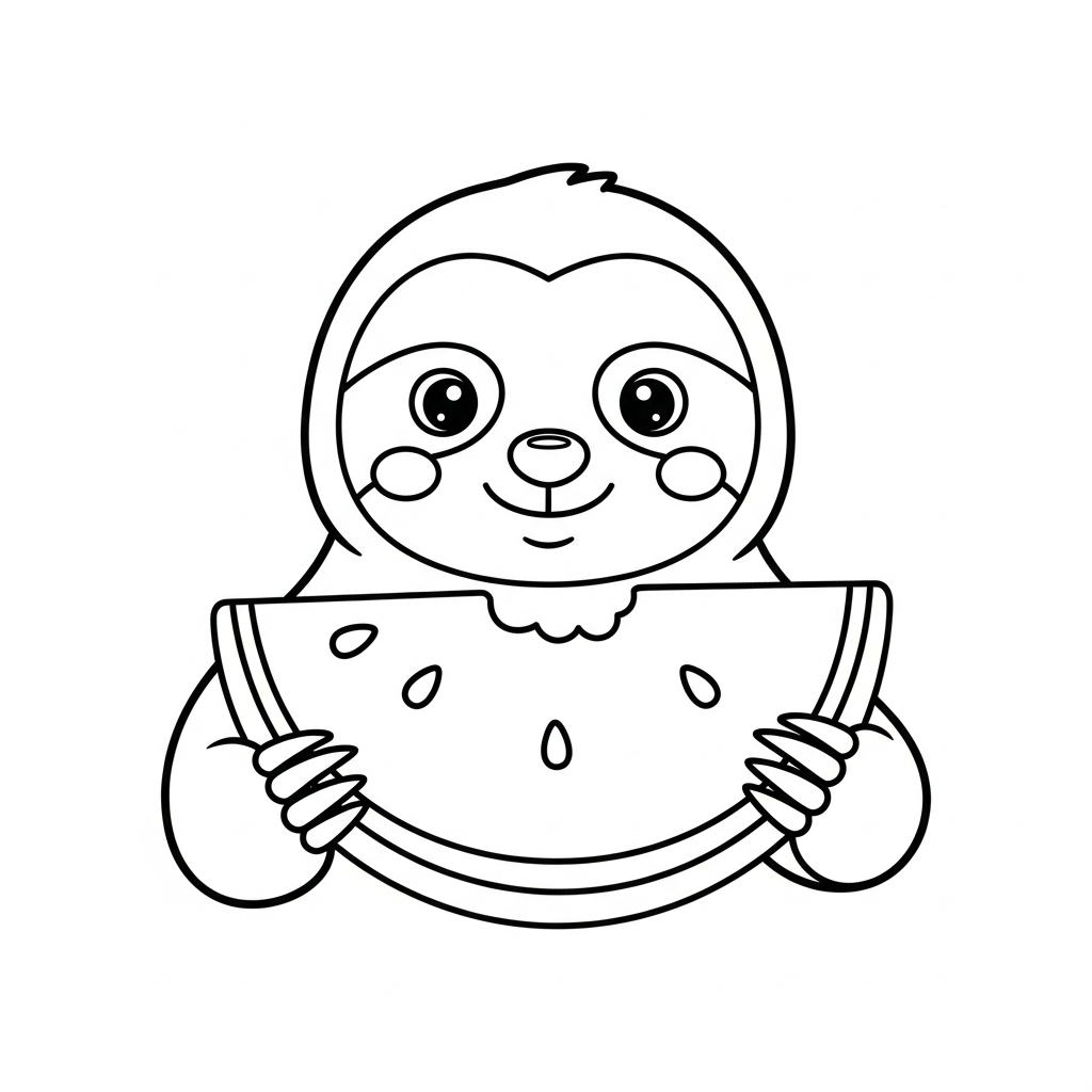 coloriage Paresseux à imprimer pour enfant de 9 ans 3