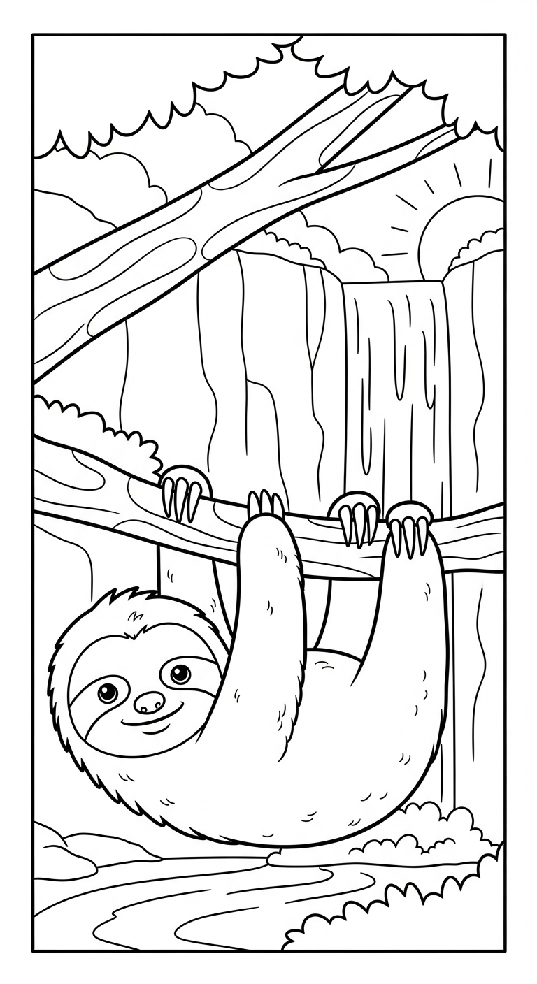 coloriage Paresseux à imprimer pour enfant de 12 ans