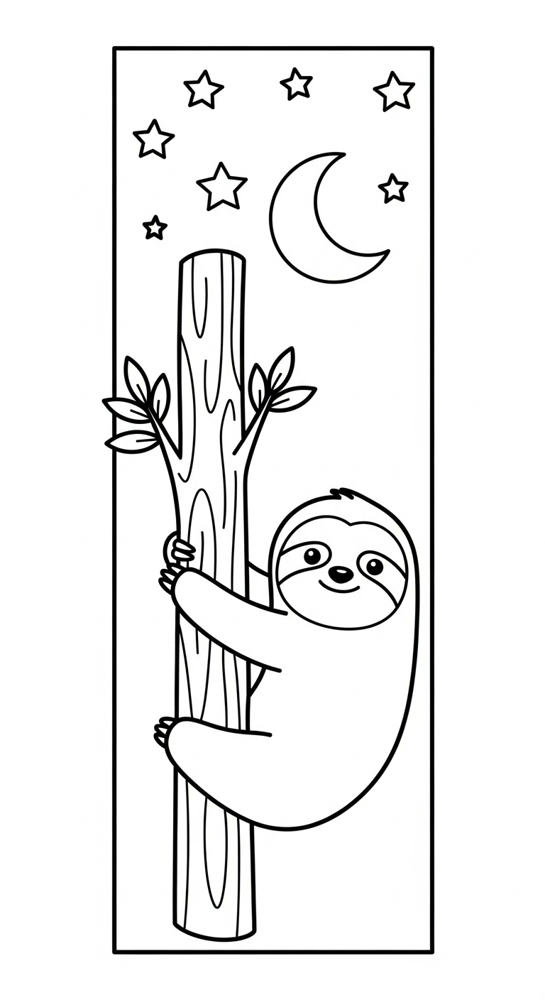 coloriage Paresseux d'enfant a imprimer