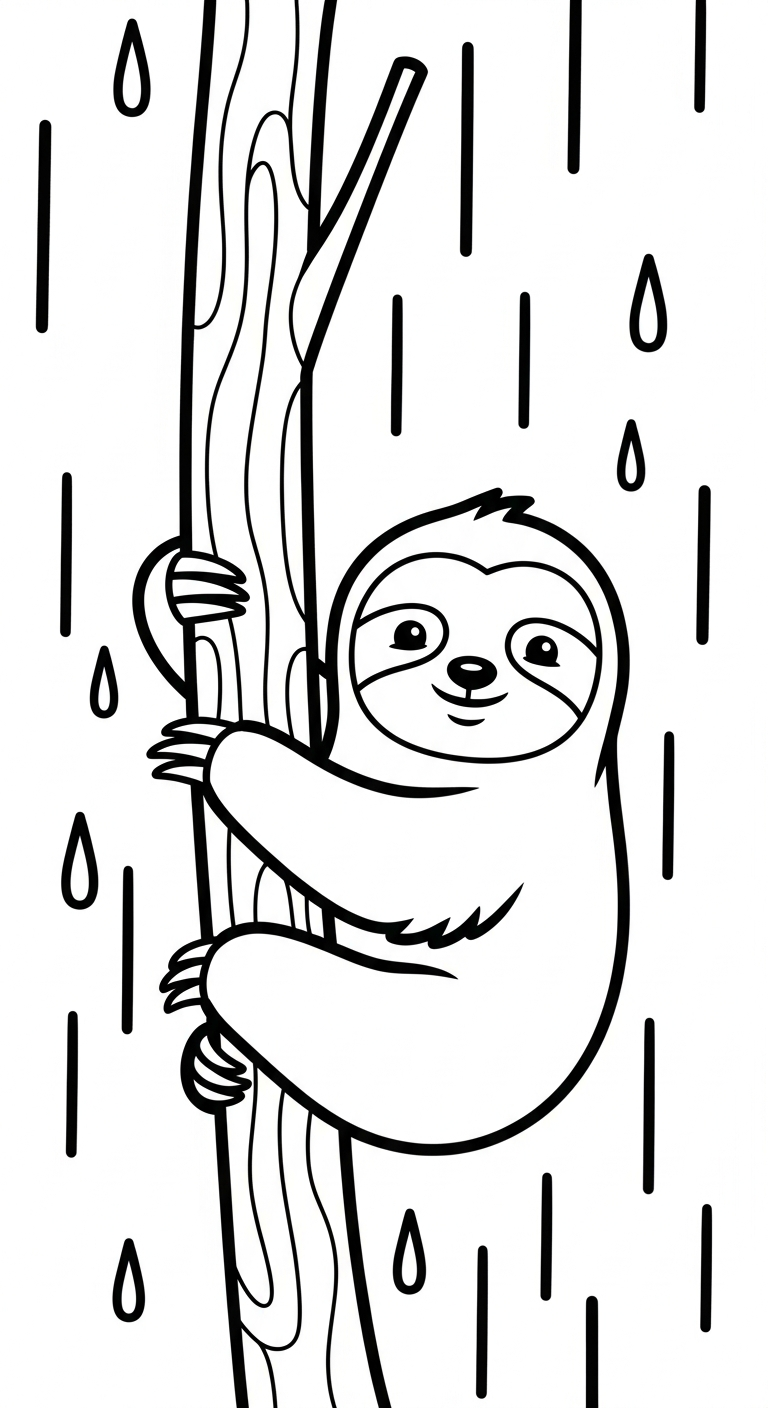 a imprimer coloriage Paresseux gratuit