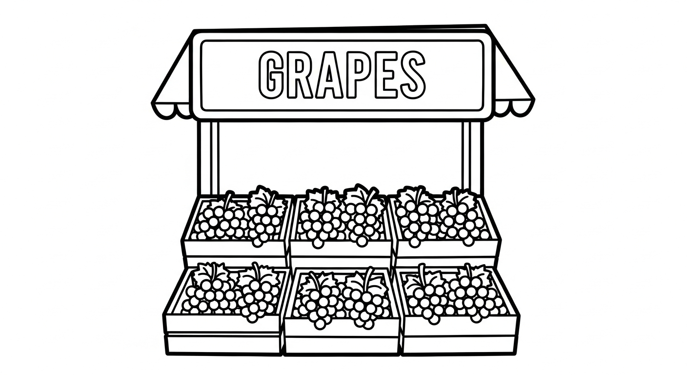 coloriage Raisin updated d'enfant a imprimer