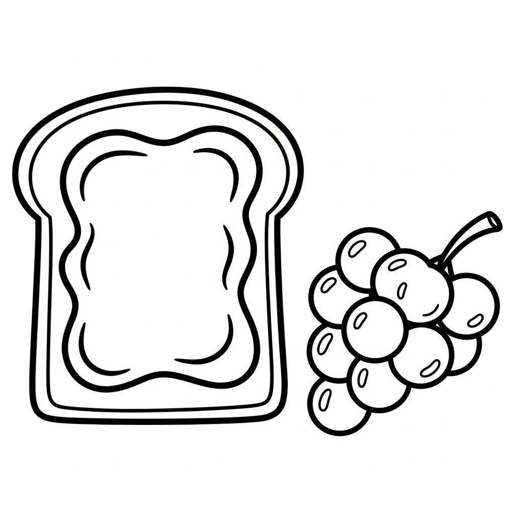 image de coloriage Raisin updated pour enfant