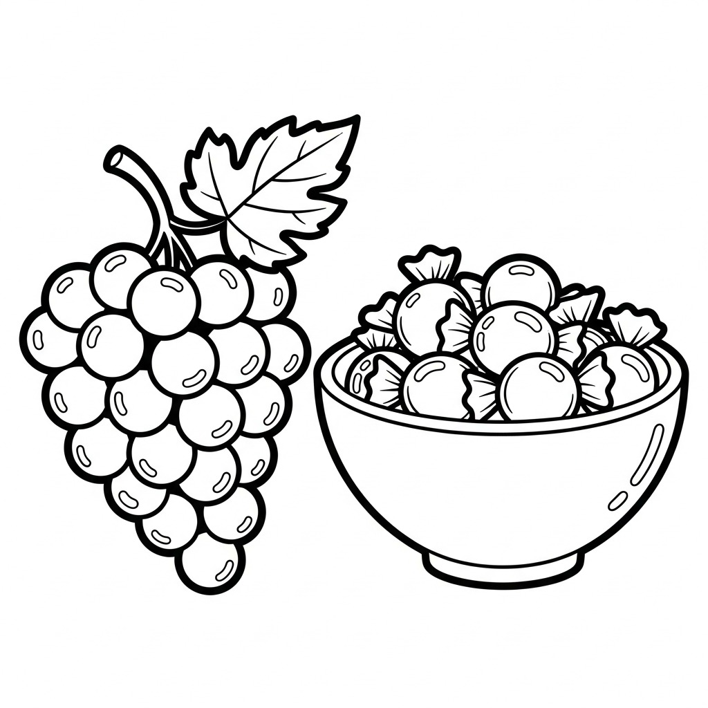 coloriage Raisin updated à imprimer pour enfant de 6 ans 1