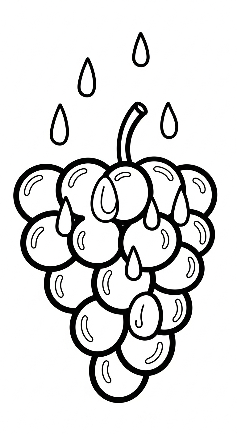 coloriage Raisin updated pour enfant à imprimer