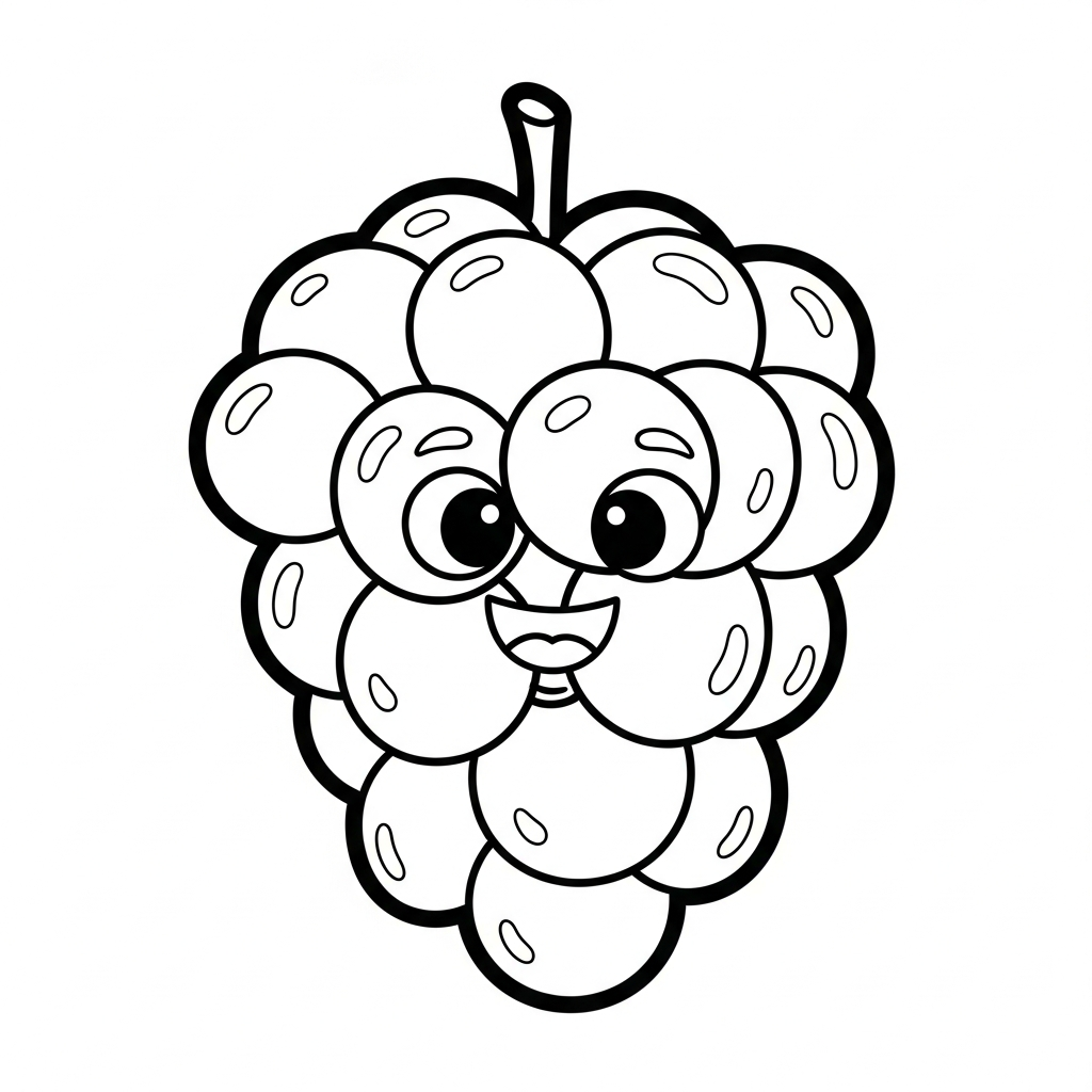 coloriage Raisin updated à imprimer pour enfant de 2 ans 1