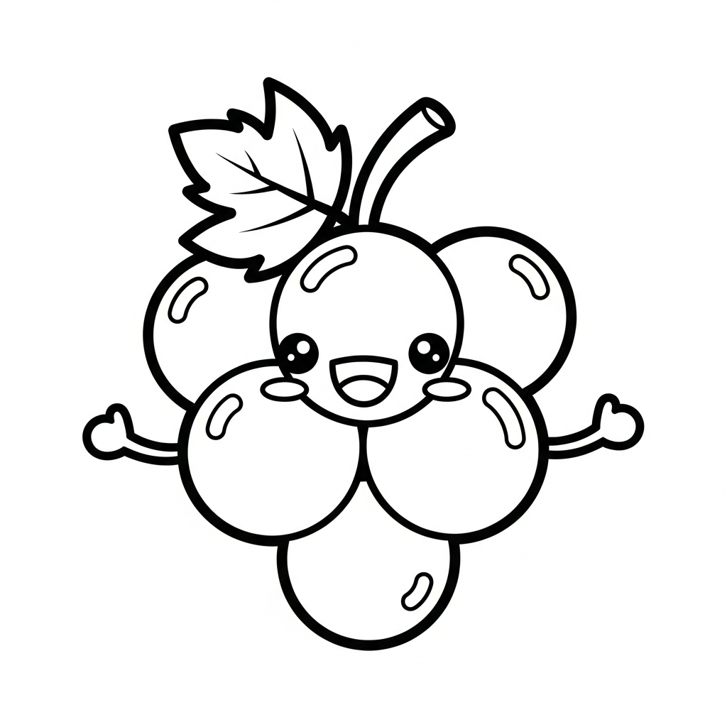 coloriage Raisin updated educatif pour enfant