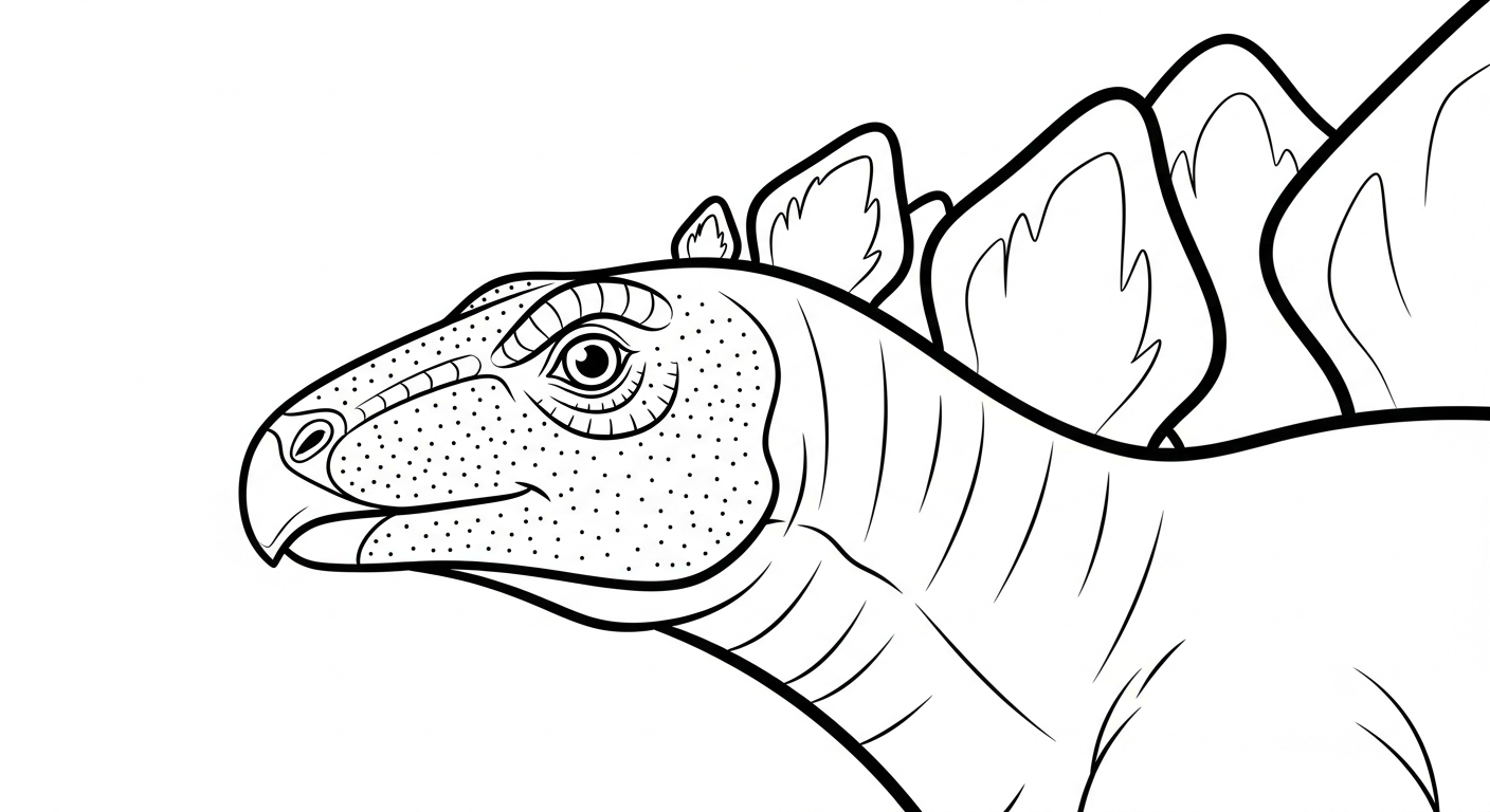 coloriage Stegosaurus educatif pour enfant