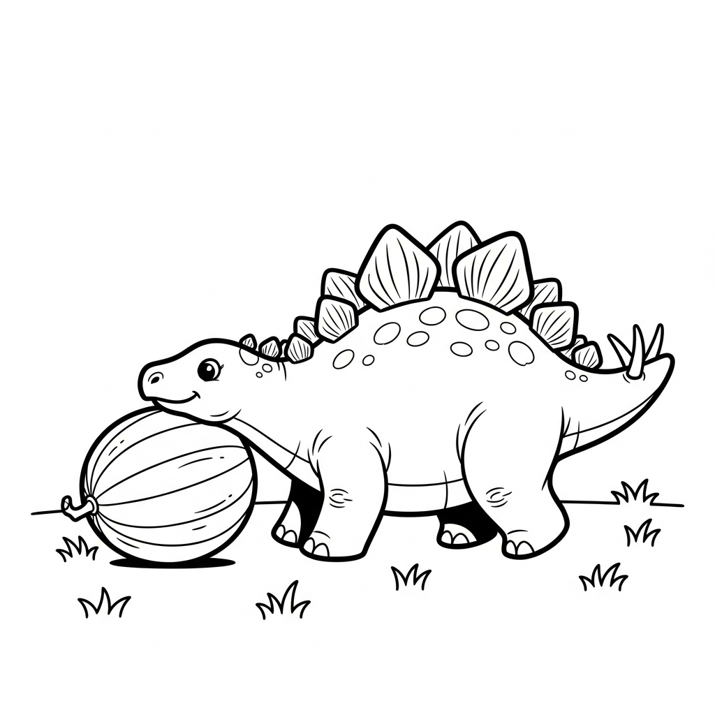 coloriage Stegosaurus à imprimer pour enfant de 3 ans