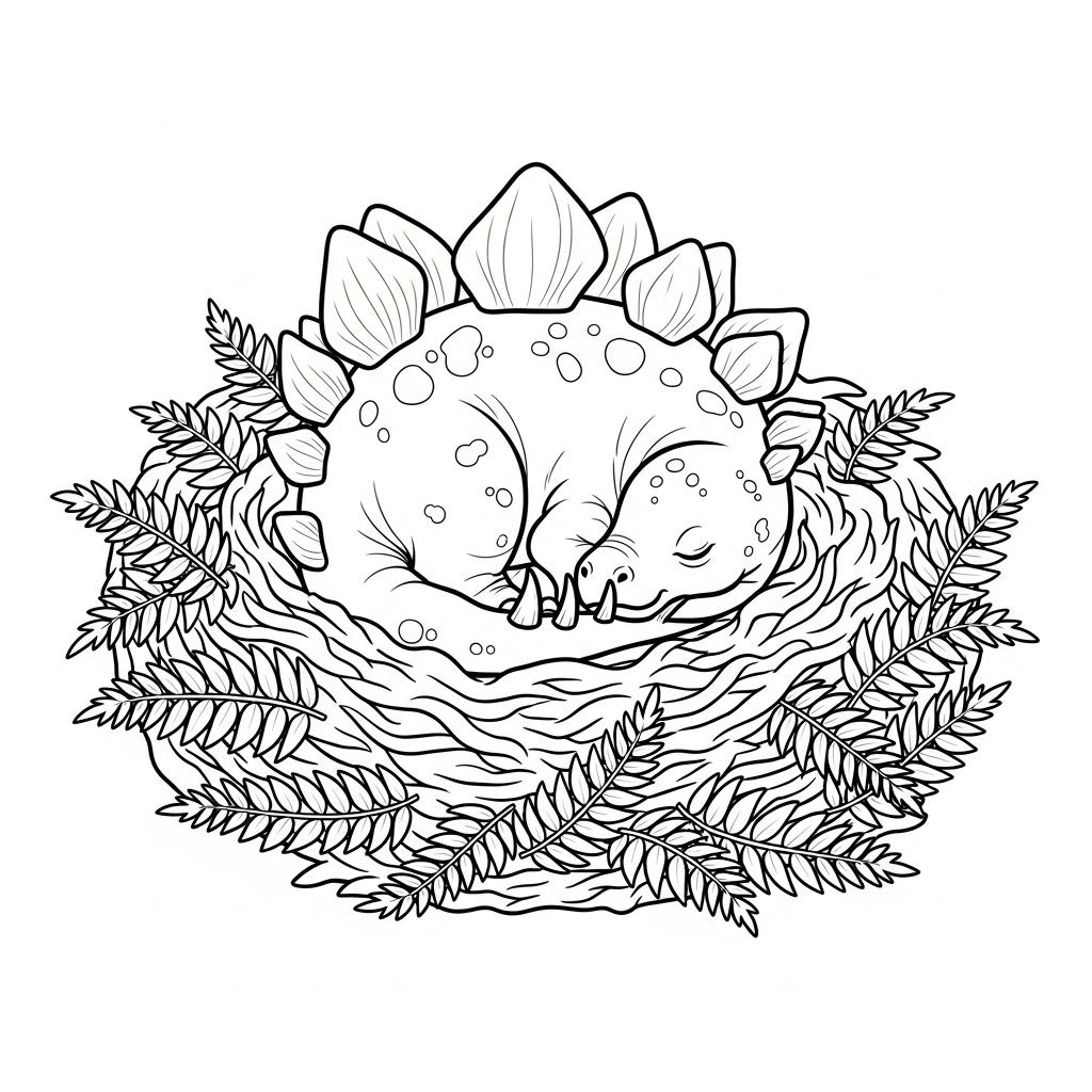 imprimer coloriage Stegosaurus gratuit
