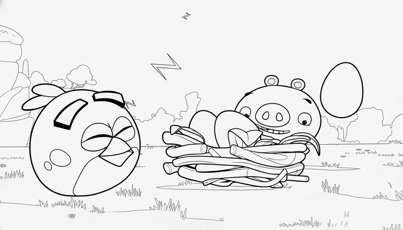 coloriage Angry Birds à imprimer pdf gratuit