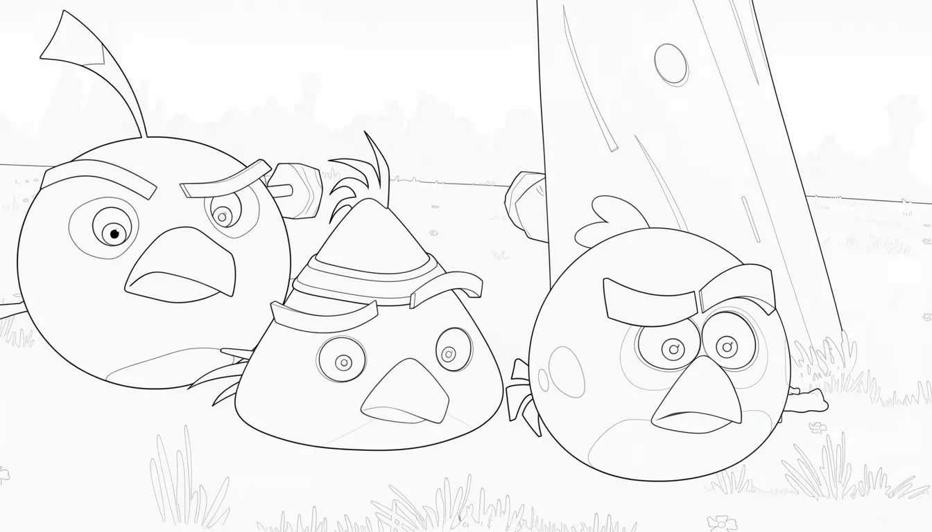 coloriage Angry Birds pour enfant de 8 ans