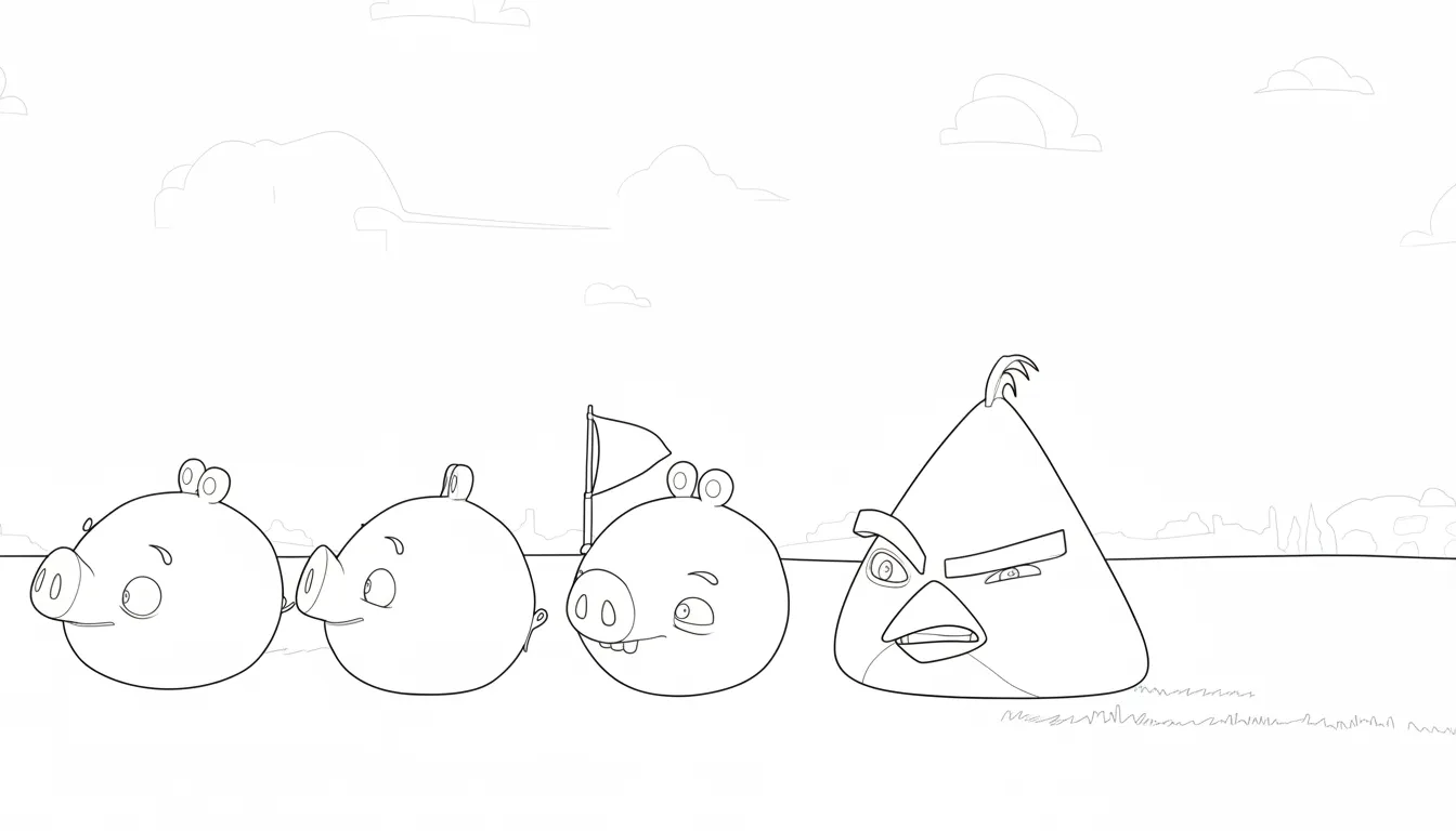 coloriage Angry Birds educatif pour enfant