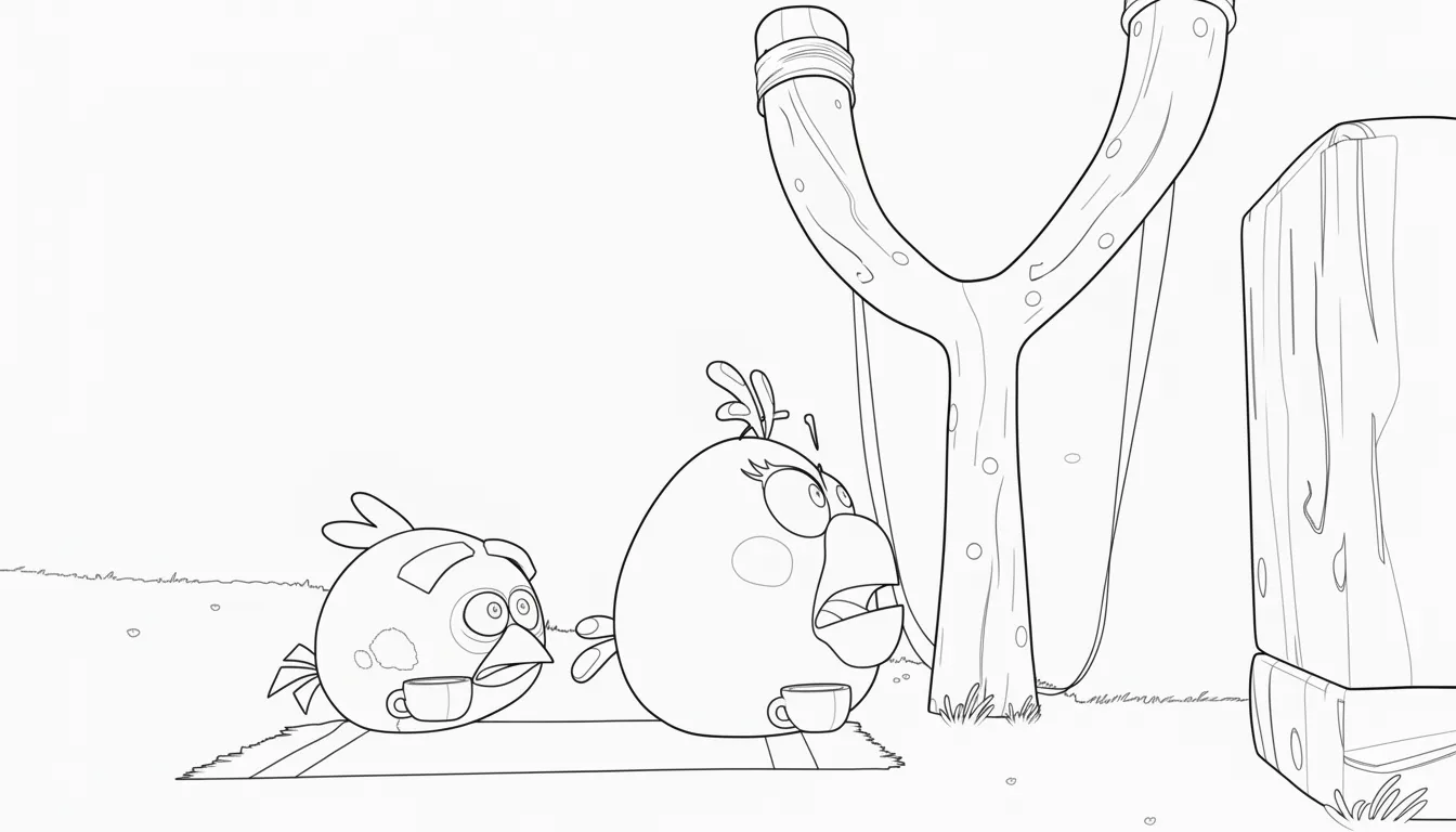 coloriage Angry Birds pour enfants à télécharger