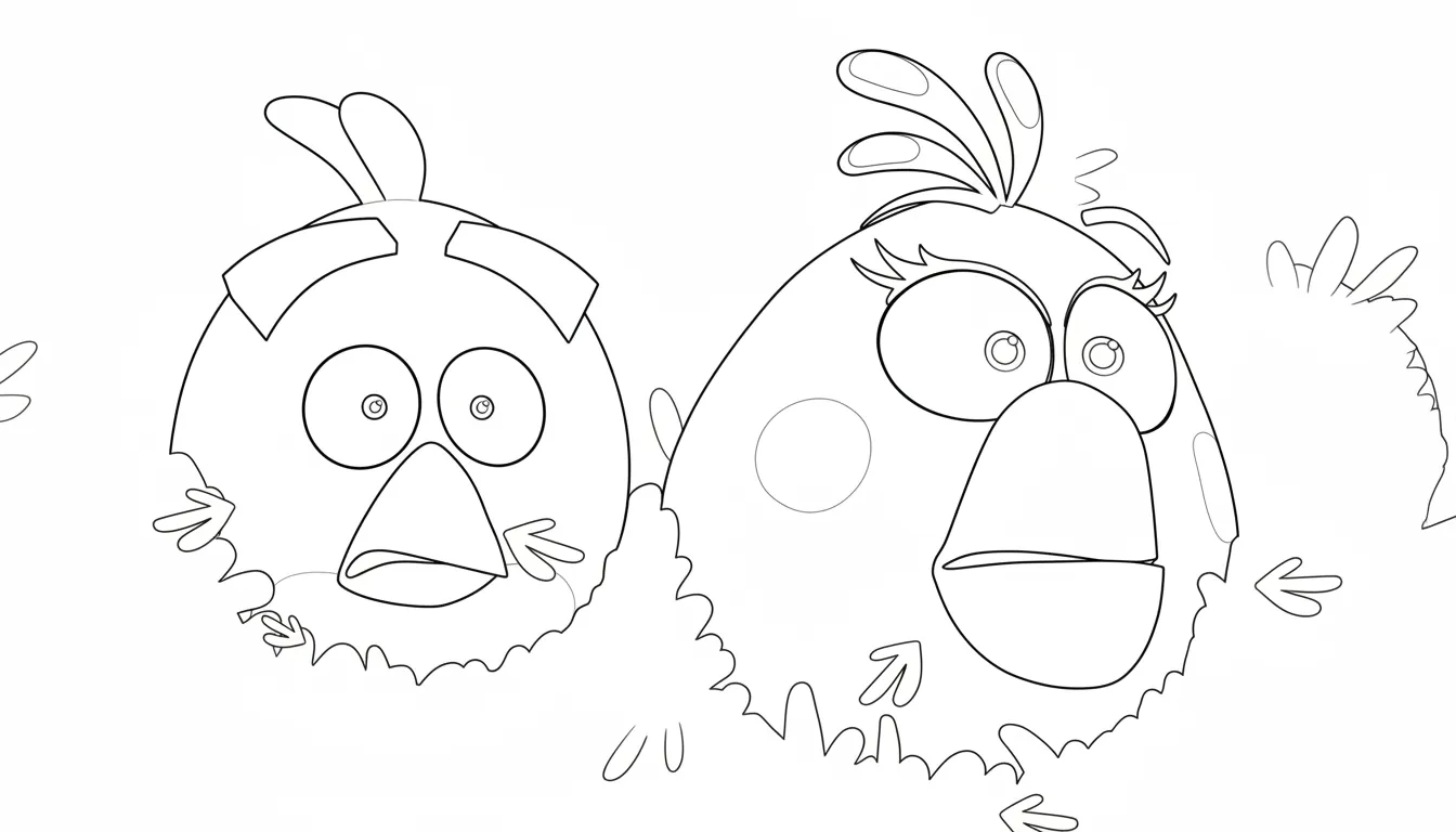 coloriage Angry Birds à imprimer pour enfant de 3 ans 2
