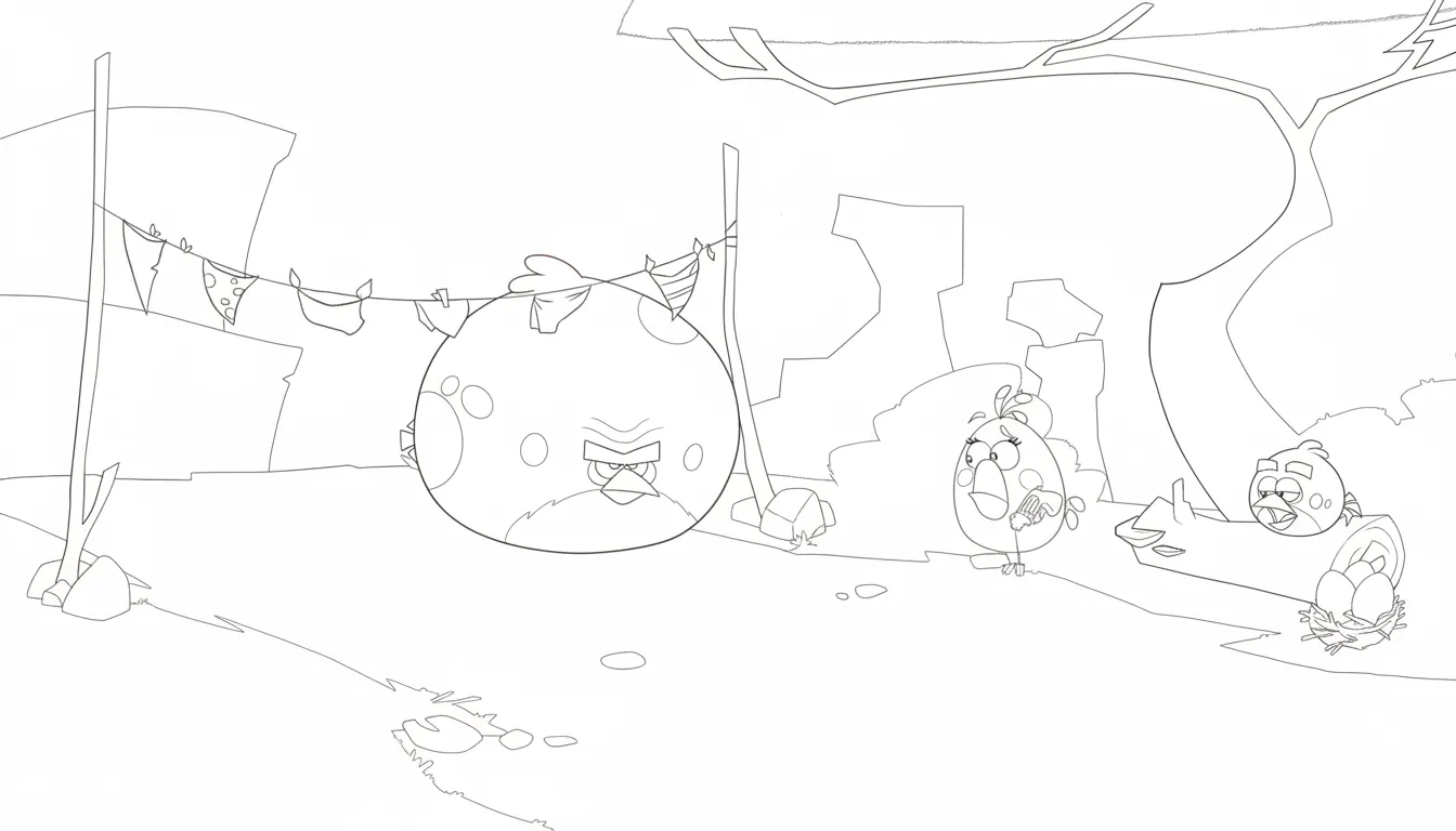 télécharger coloriage Angry Birds gratuit 1