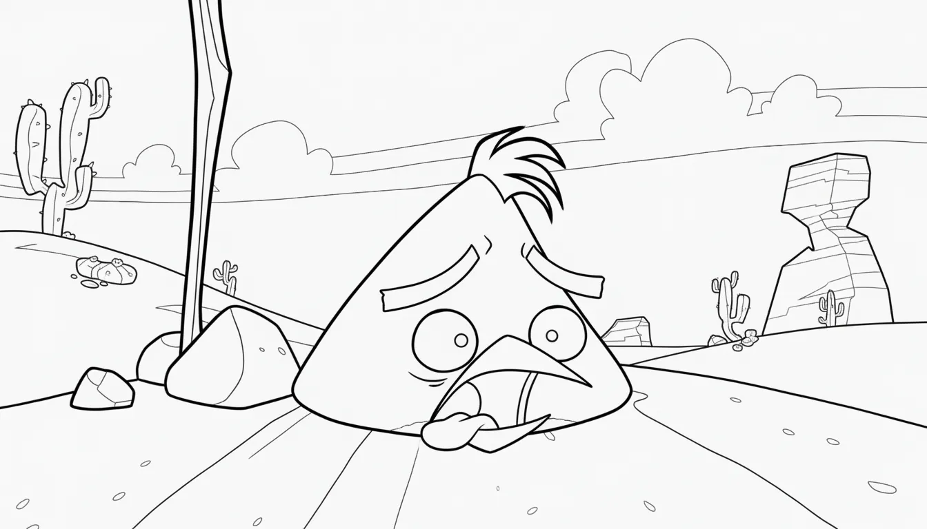 coloriage Angry Birds à imprimer pour enfant de 10 ans 1
