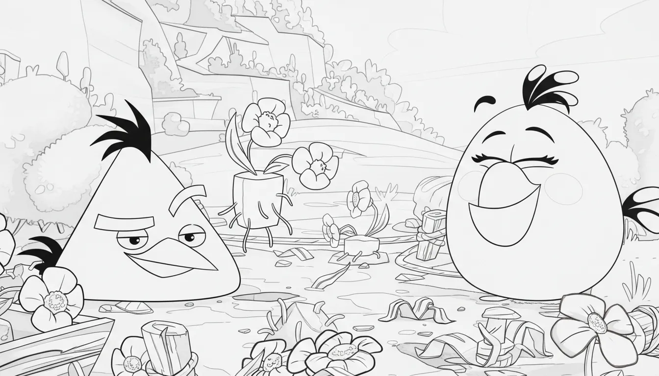 imprimer coloriage Angry Birds pour enfant 2