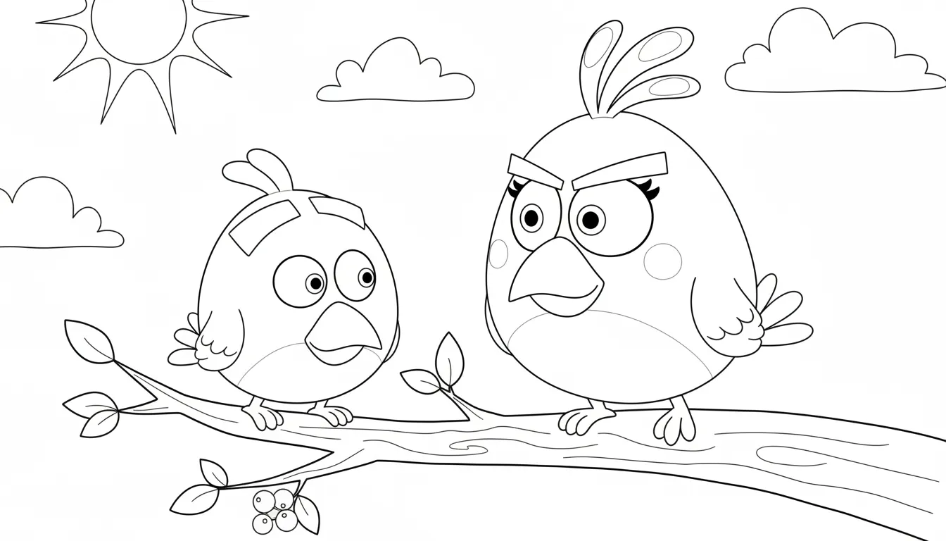 coloriage Angry Birds pour primaire