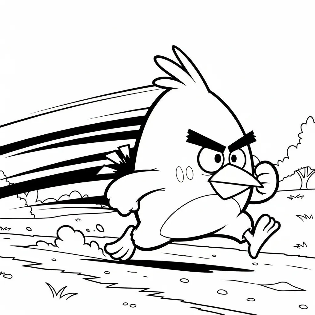 coloriage Angry Birds à imprimer a4