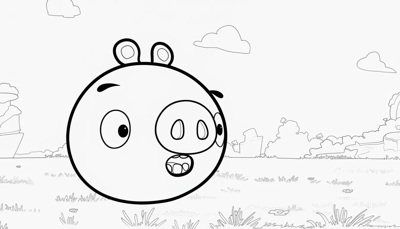 coloriage Angry Birds à imprimer kawaii