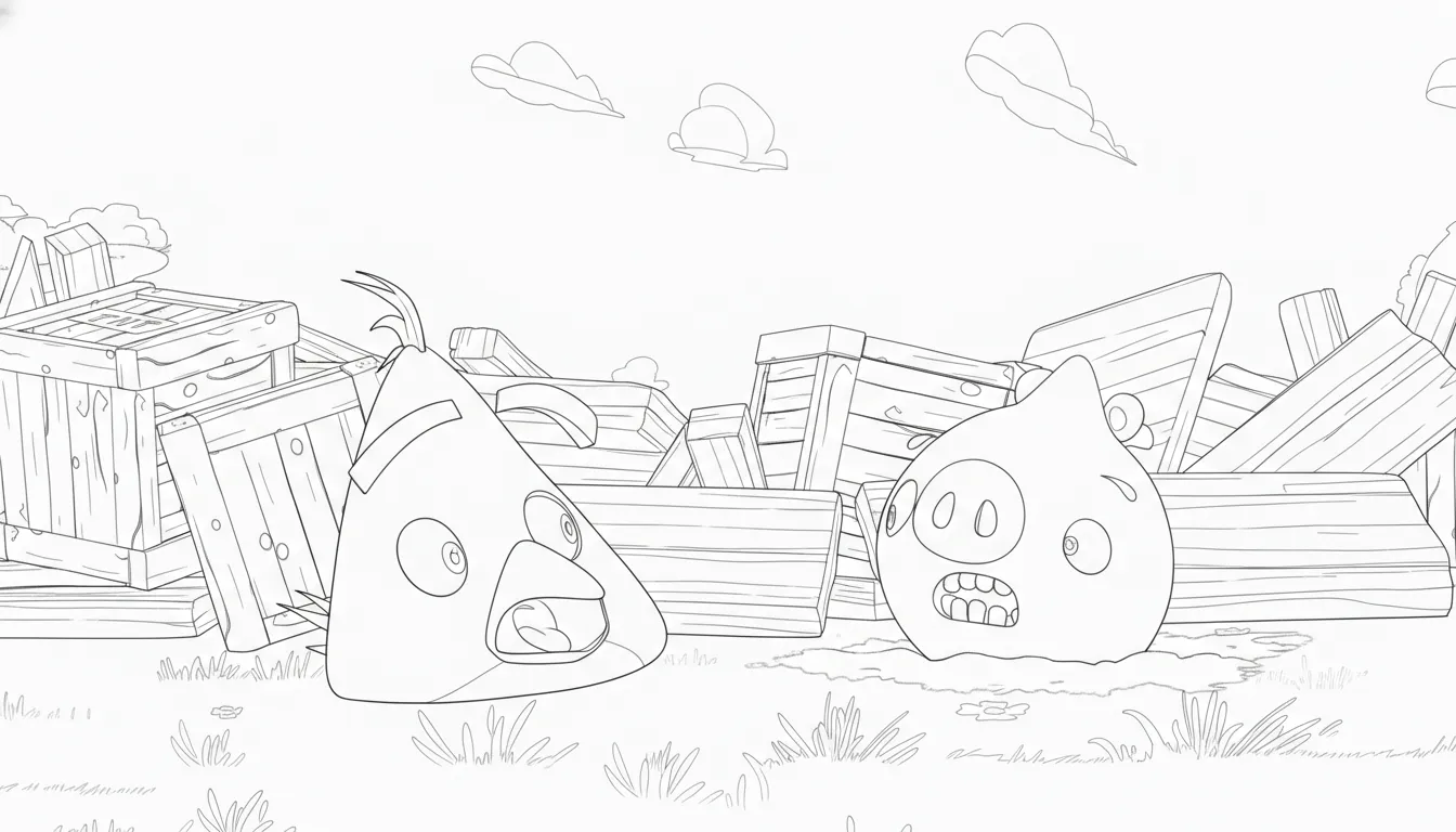 coloriage Angry Birds à imprimer pour enfant de 3 ans