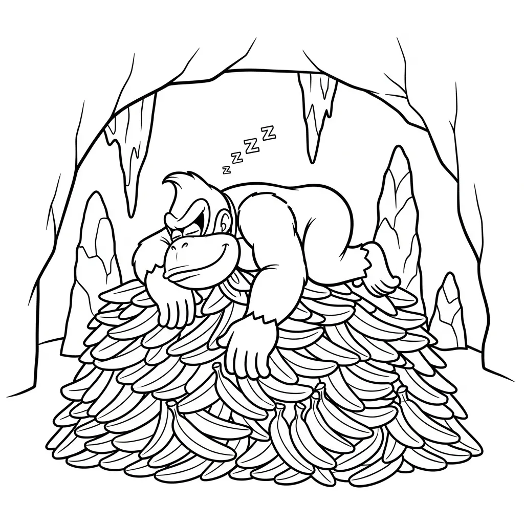coloriage Donkey Kong à imprimer pdf