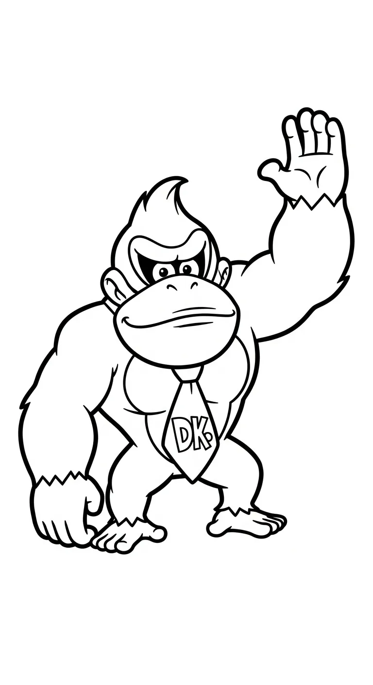 coloriage Donkey Kong de pour enfants