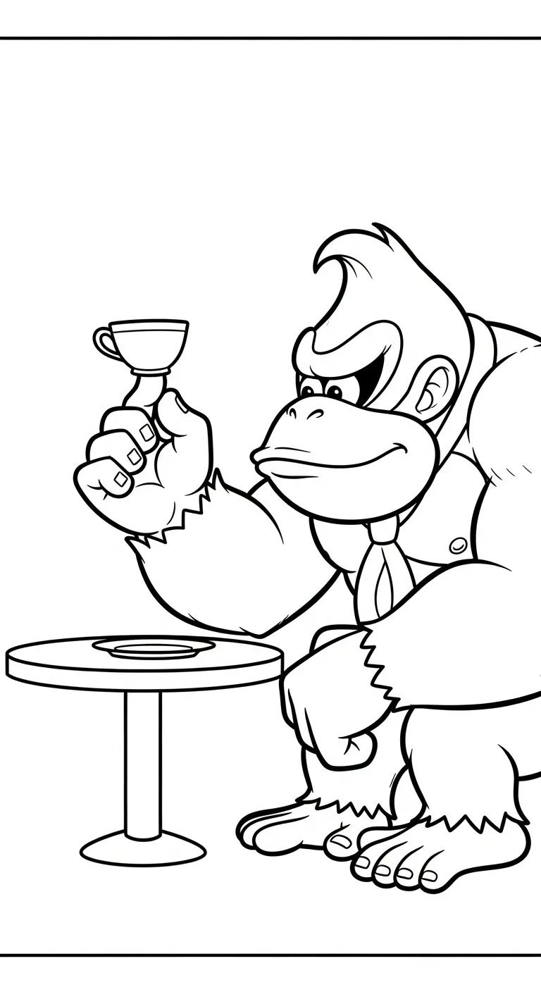 coloriage Donkey Kong a colorier en ligne