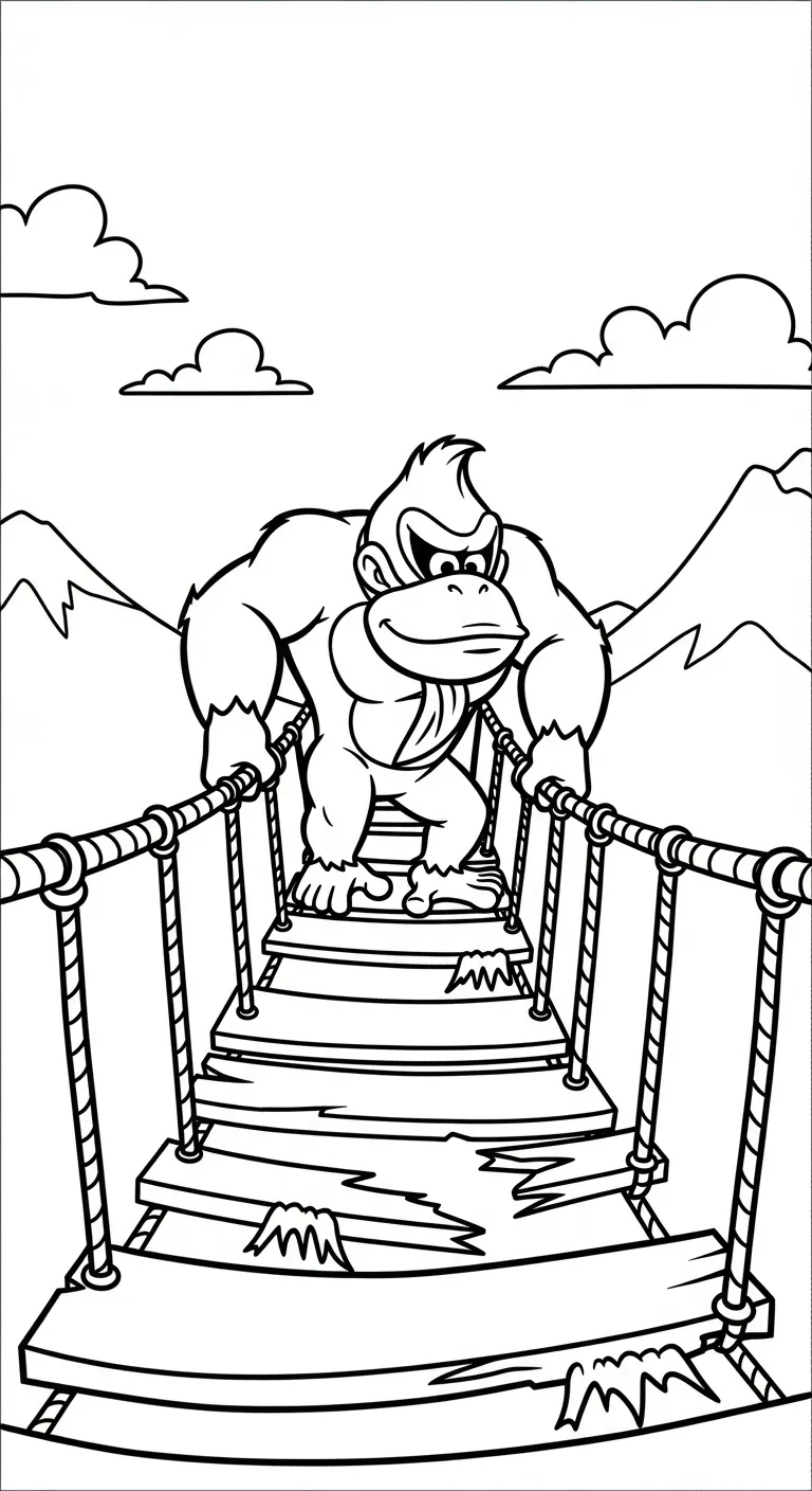 télécharger coloriage Donkey Kong gratuit
