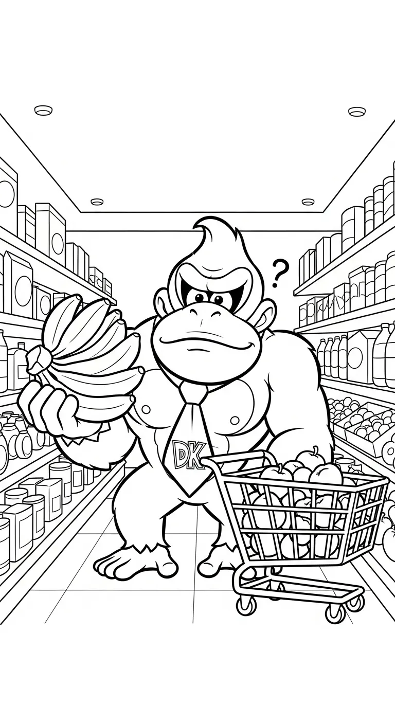 coloriage Donkey Kong à imprimer