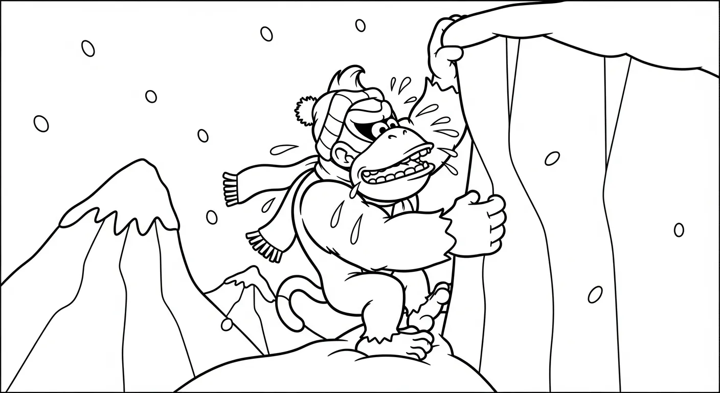 coloriage Donkey Kong gratuit a imprimer