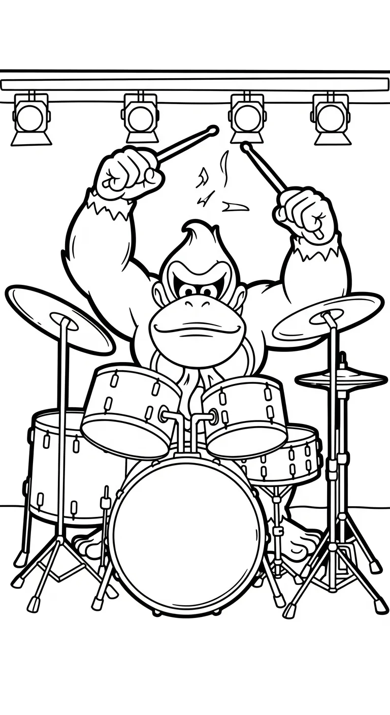 coloriage Donkey Kong a imprimer gratuitement