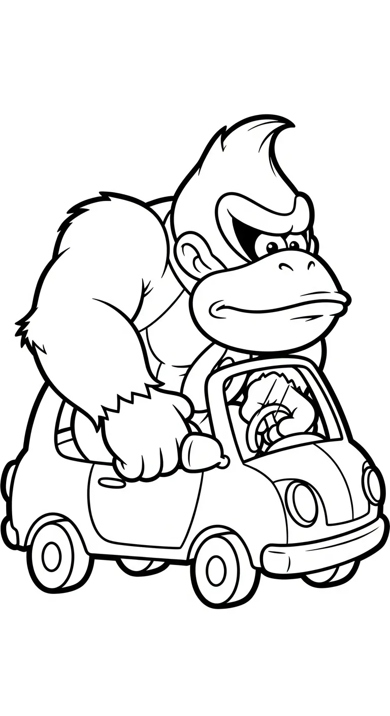 coloriage Donkey Kong pour enfant gratuit