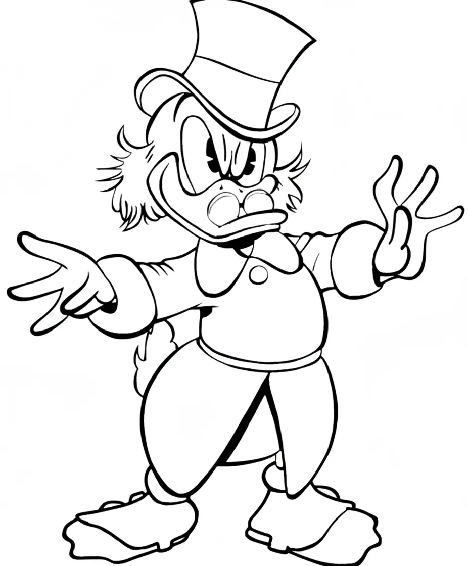 coloriage DuckTales à imprimer pour enfant de 10 ans