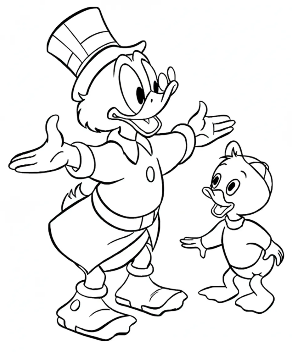 coloriage DuckTales et découpage à imprimer